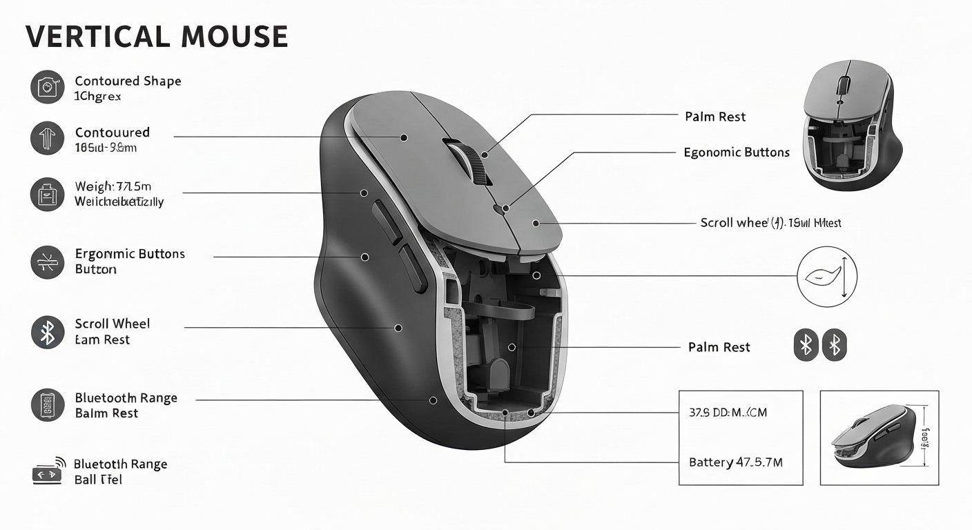 Anker Ergonomic Mouse Review: infographic image for Full Specifications