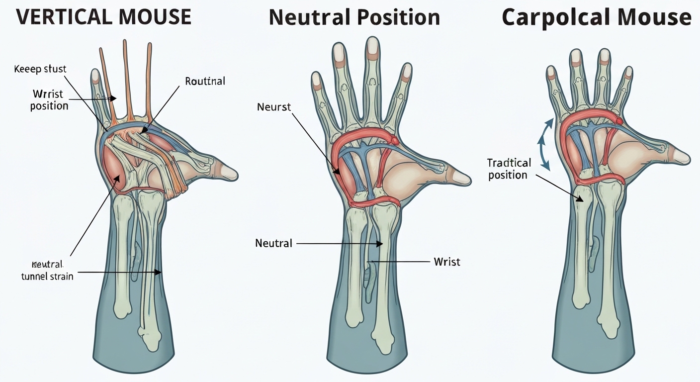 Best Vertical Mouse Carpal Tunnel: infographic image for How Carpal Tunnel and Mouse Use Are Connected
