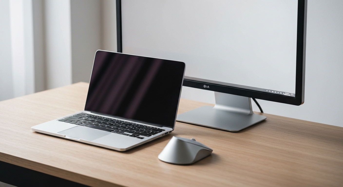 Best Vertical Mouse Macbook Pro: setup image for The macOS Cursor Acceleration Problem