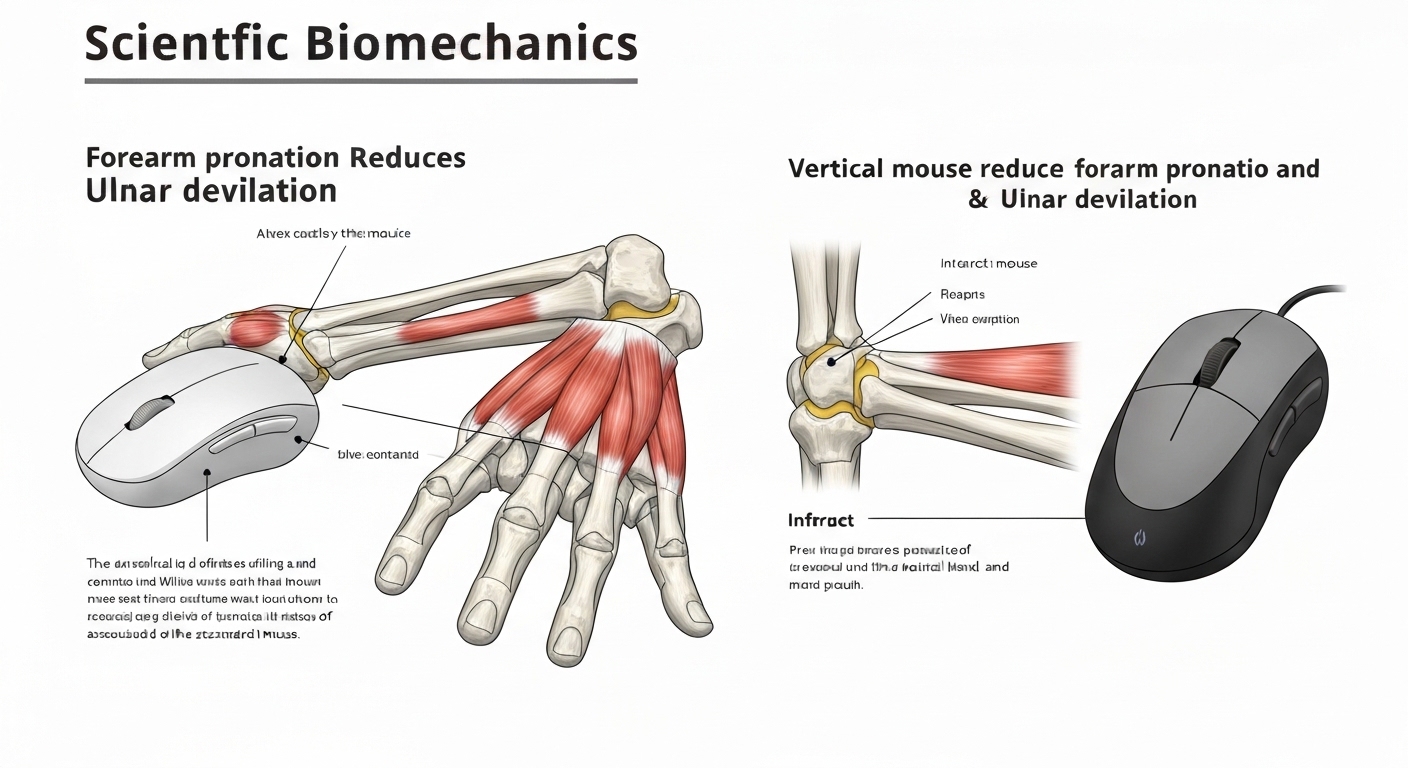 Do Vertical Mice Help Wrist Pain: infographic image for The Evidence: What Research Tells Us