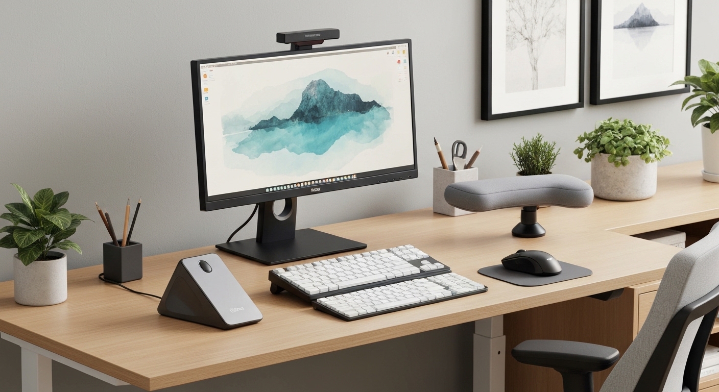 Do Vertical Mice Help Wrist Pain: setup image for The Biomechanics: Why Vertical Helps