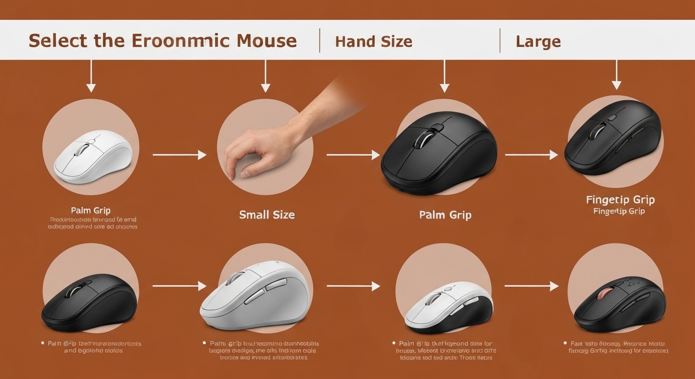 Ergonomic Mouse Buying Guide: infographic image for The Three Types of Ergonomic Mouse