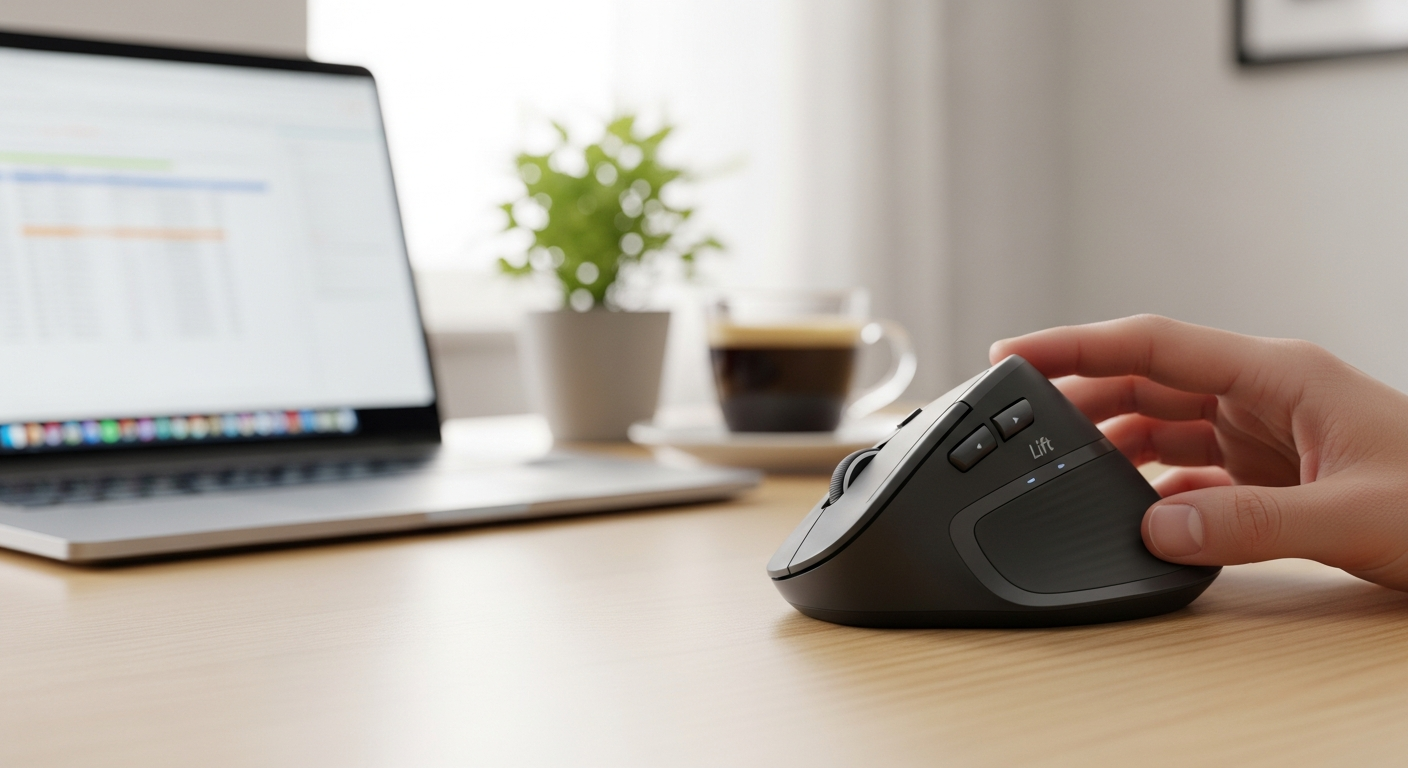 Logitech Lift Vertical mouse — compact for travel