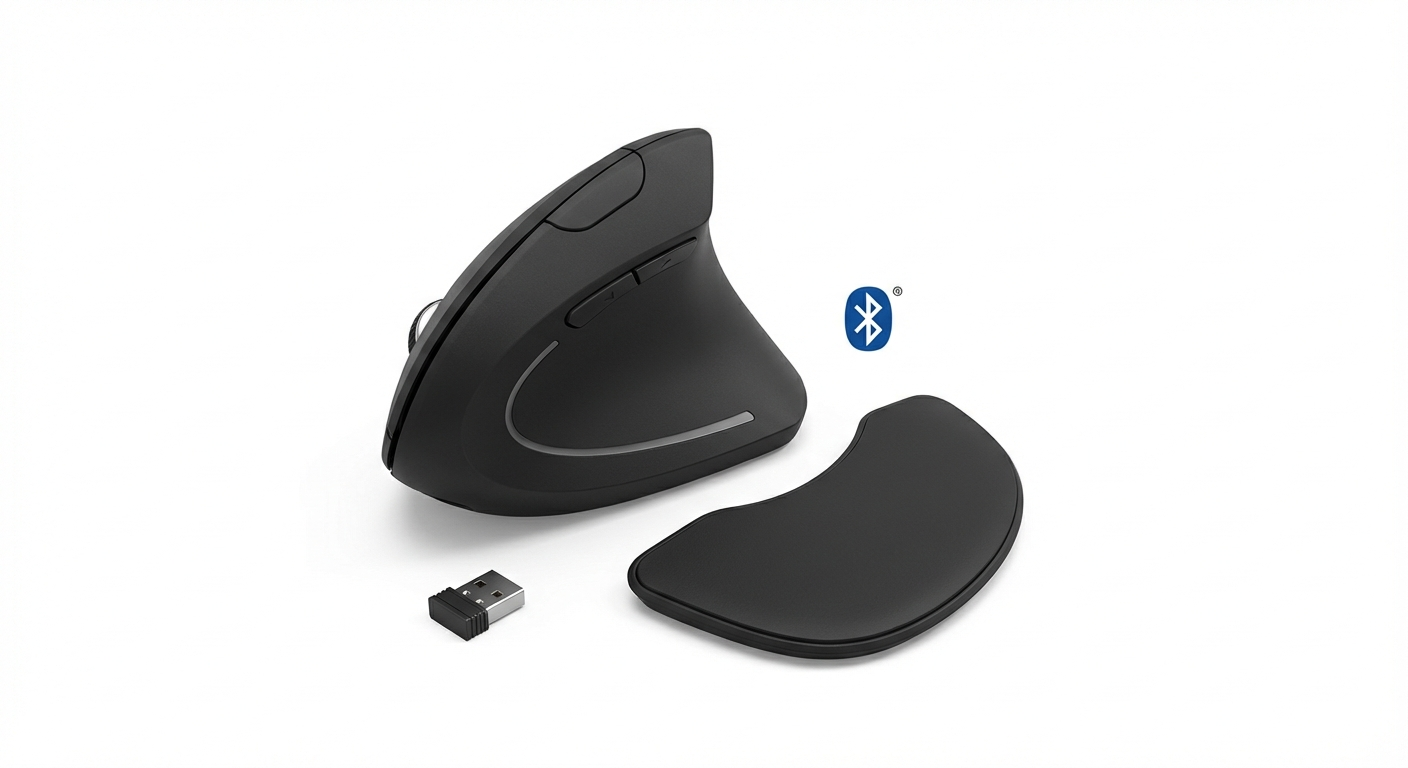 Delux M618 Plus vertical mouse with removable palm rest