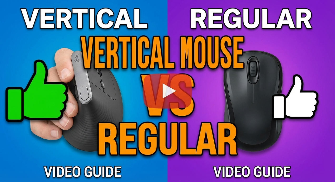 Vertical mouse versus regular mouse video guide comparison thumbnail