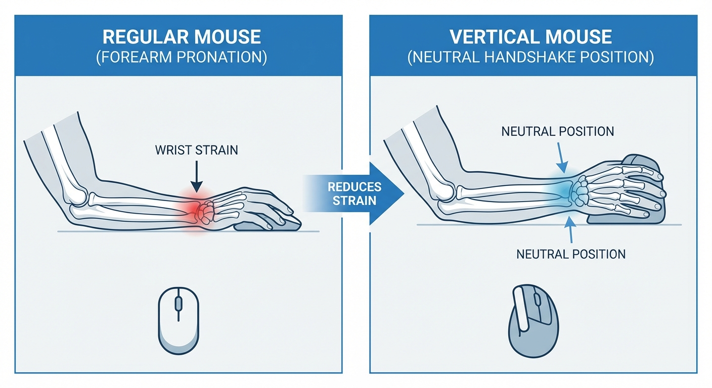 Forearm pronation versus neutral posture ergonomic comparison